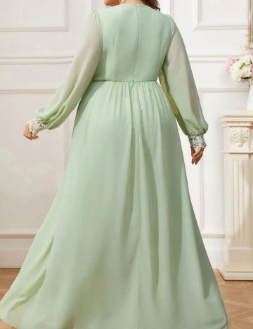 Rochie maxi Shein Curve+, verde