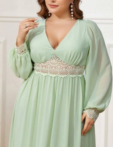 Rochie maxi Shein Curve+, verde