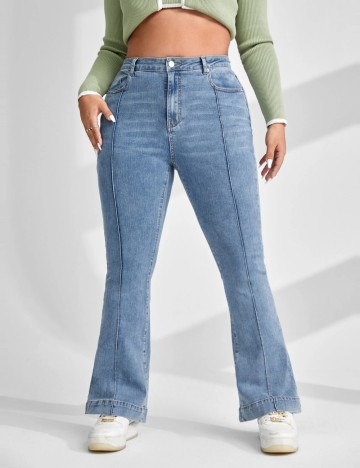 Jeans Shein Curve+, albastru