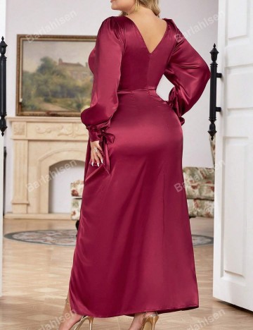 Rochie maxi Shein Curve+, vișiniu