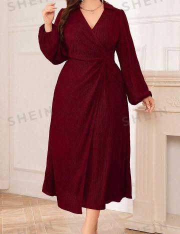 Rochie maxi Shein Curve+, roșu