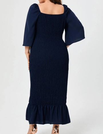 Rochie maxi Shein Curve+, bleumarin