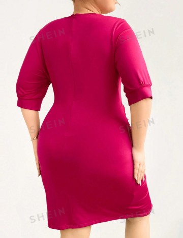 Rochie mini Shein Curve+, roz