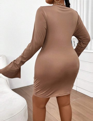 Rochie mini Shein Curve+, bej