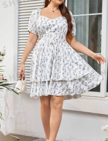 Rochie mini Shein Curve+, mix culori