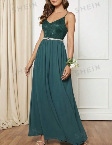 Rochie de ocazie Shein, verde