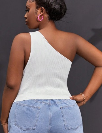 Top Shein Curve+, alb