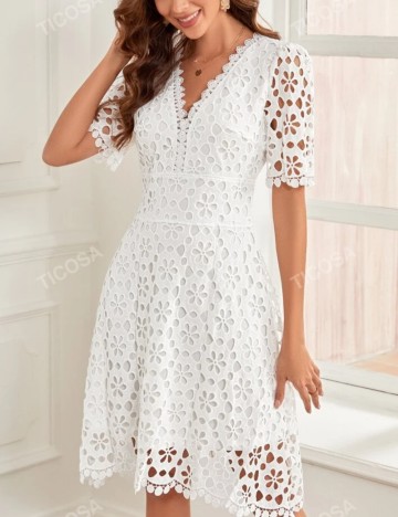 Rochie midi Shein, alb