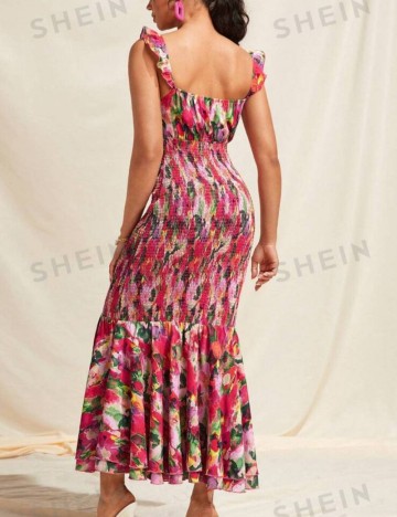 Rochie maxi Shein Curve+, mix culori