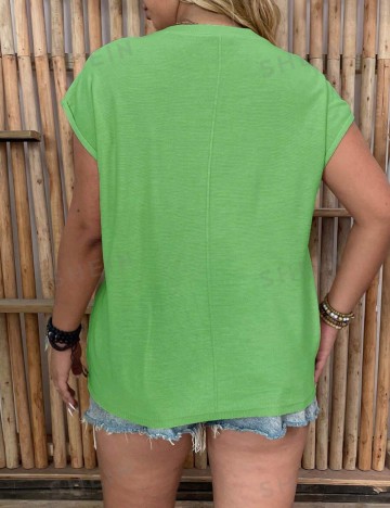 Tricou Shein Curve+, verde