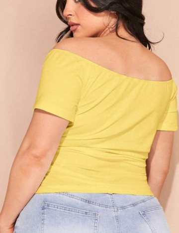 Tricou Shein Curve+, galben