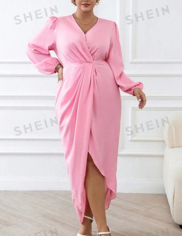 Rochie midi Shein Curve+, roz