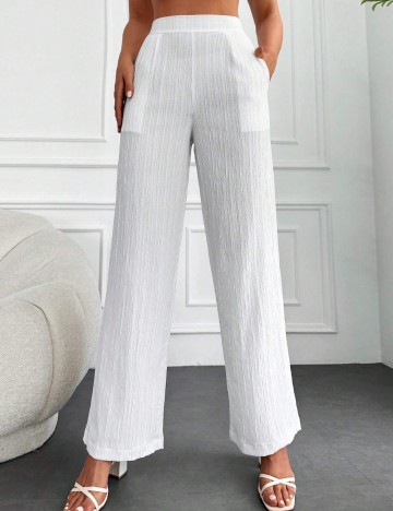 Pantaloni Shein, alb