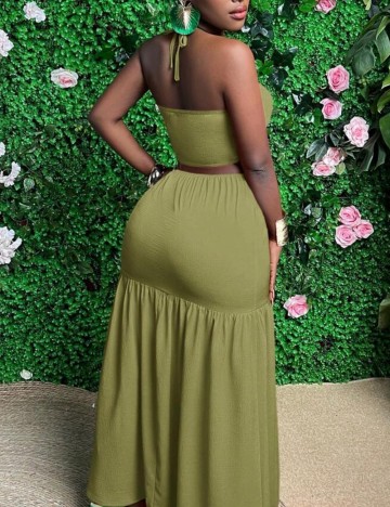 Rochie maxi Shein, verde