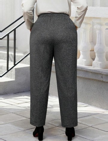 Pantaloni Shein Curve+, gri