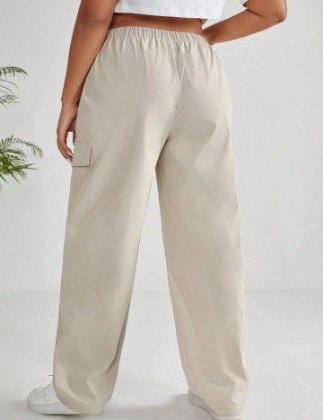 Pantaloni Shein Curve+, bej