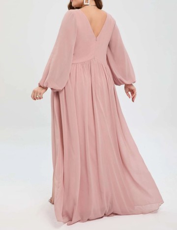 Rochie maxi Shein Curve+, roz prafuit