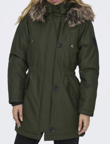 Geacă parka Only, verde inchis