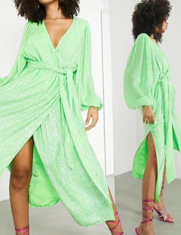 Rochie midi ASOS, verde