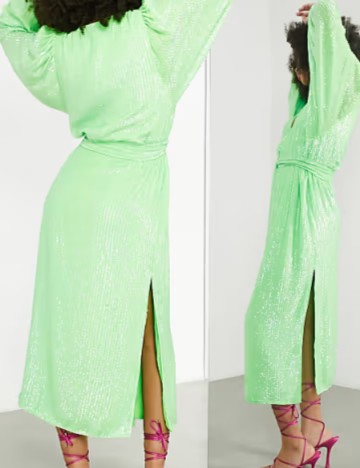 Rochie midi ASOS, verde