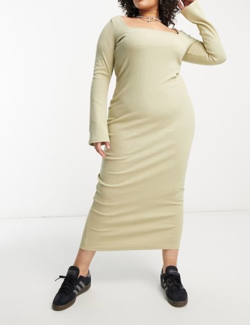 Rochie maxi Collusion, bej