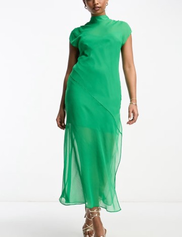 Rochie midi ASOS, verde