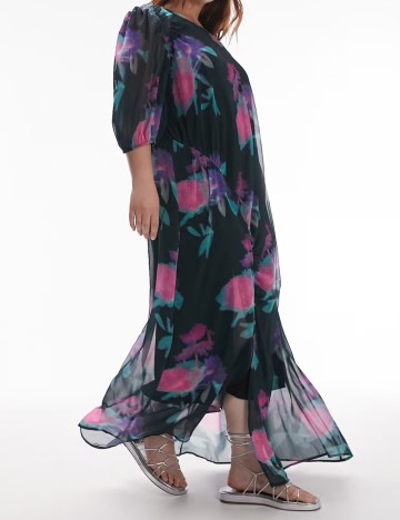 Rochie maxi Topshop, mix culori