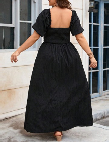 Rochie maxi Shein Curve+, negru