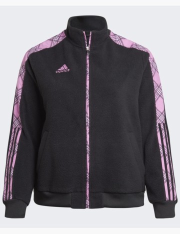 Bluză cu fermoar Adidas, negru