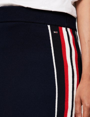 Fustă midi Tommy Hilfiger, bleumarin