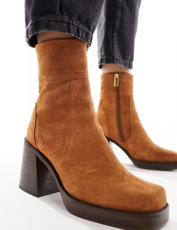 Botine ASOS, maro