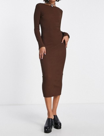 Rochie midi Envii, maro