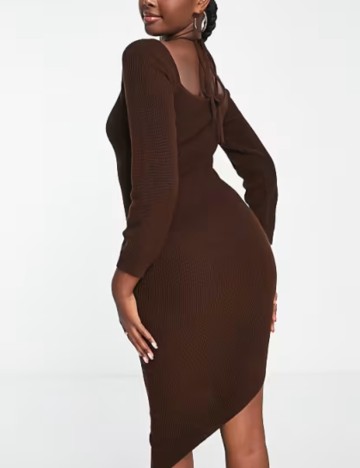 Rochie midi FashionKilla, maro