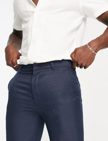 Pantaloni Topman, bleumarin