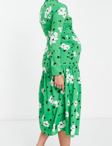 Rochie midi Wednesday S Girl, verde