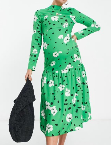 Rochie midi Wednesday S Girl, verde