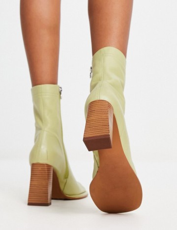 Botine din piele ASOS, verde