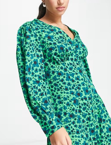 Rochie mini Wednesday S Girl, verde