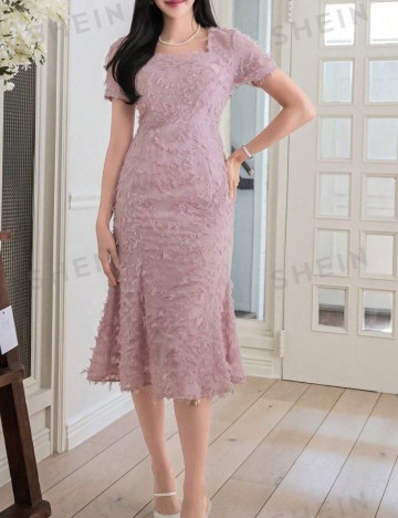 Rochie midi DAZY by Shein, roz prafuit