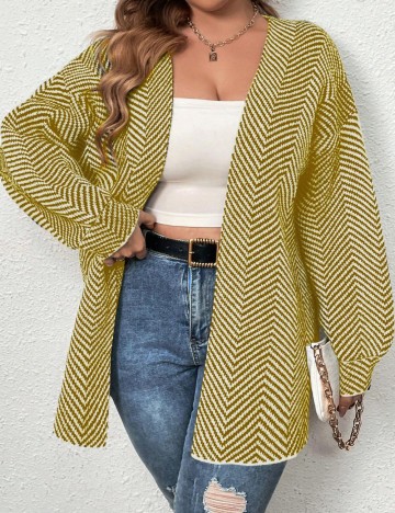 Cardigan Shein Curve+, mix culori