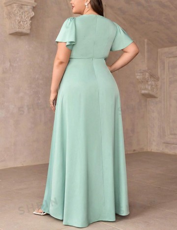 Rochie maxi Shein Curve+, verde