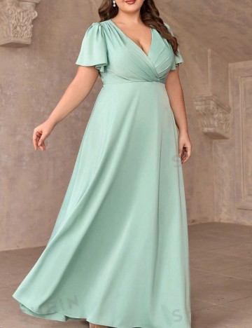 Rochie maxi Shein Curve+, verde