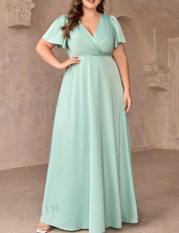 Rochie maxi Shein Curve+, verde