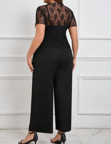 Pantaloni Shein Curve+, negru