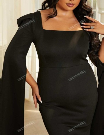 Rochie de ocazie Shein Curve+, negru