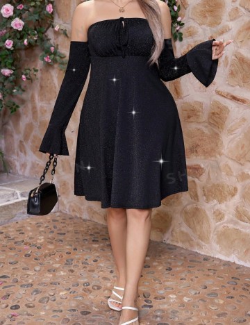 Rochie mini Shein Curve+, negru