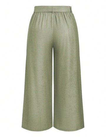 Pantaloni Shein Curve+, verde