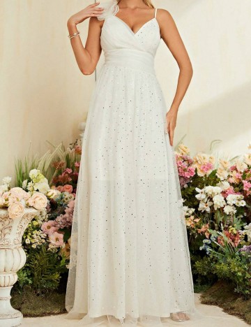 Rochie de ocazie și bridal Shein, crem