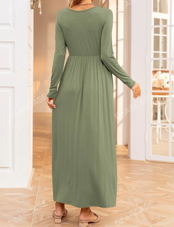 Rochie maxi Shein, kaki