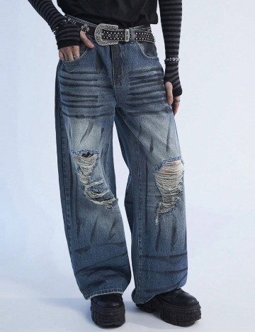 Jeans Shein, albastru